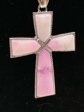 Rose Quarts Cross Pendant